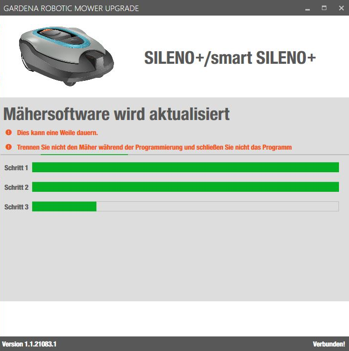Screenshot Gardena Update Software